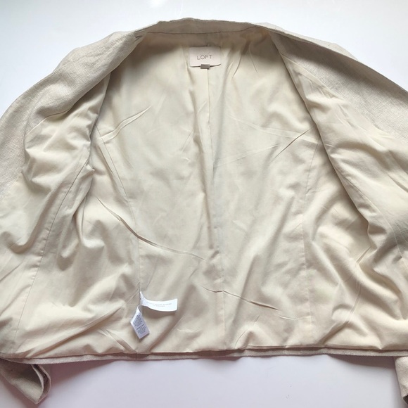 Anne Taylor LOFT Linen Collarless Jacket - Picture 6 of 14